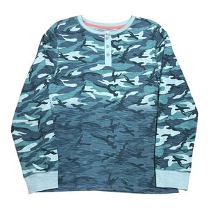 Wonder Nation Blue Camouflage Long Sleeve Tee XL for kid boy